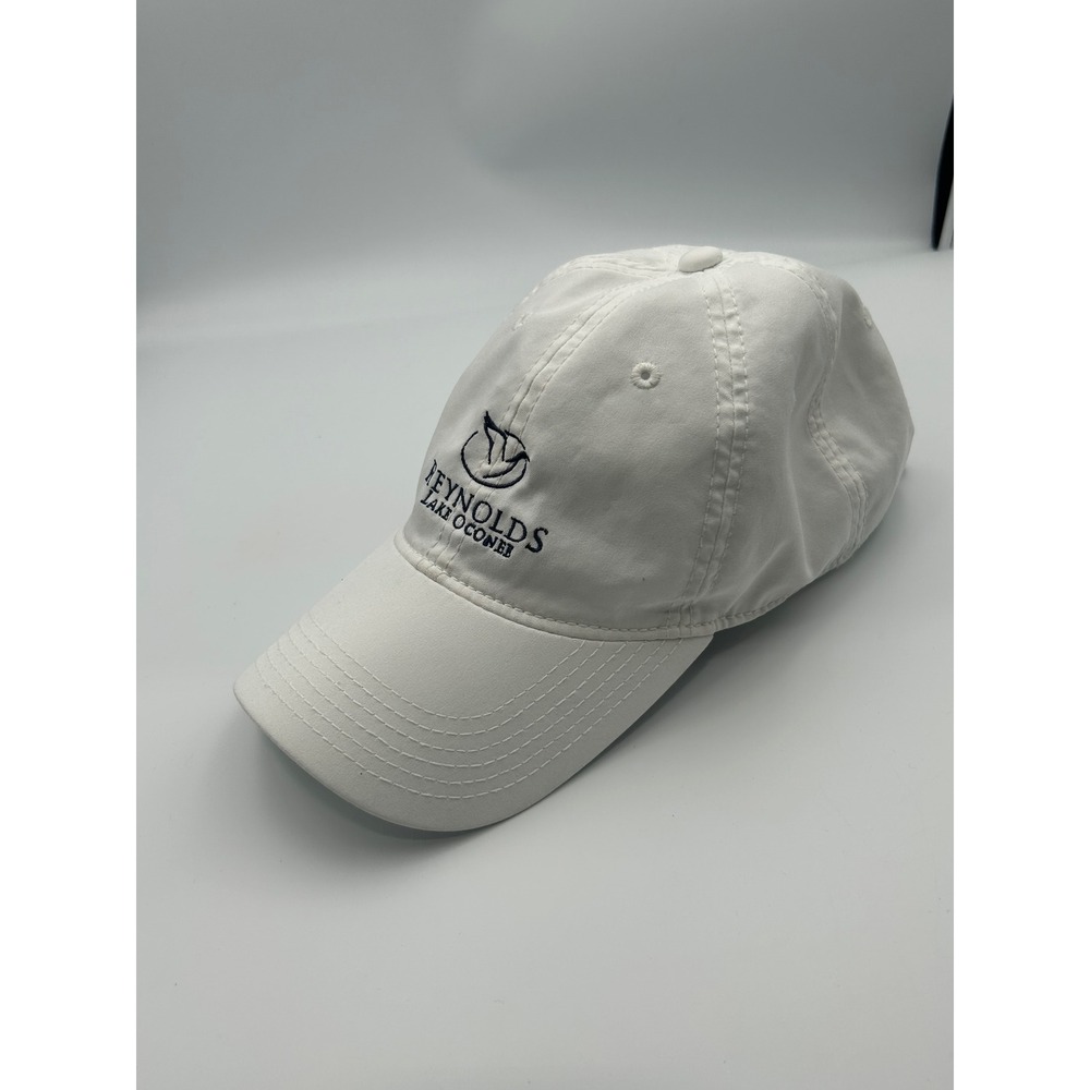 Legacy Athletic Reynolds Lake Oconee Golf Hat White Adjustable Strapback Cap
